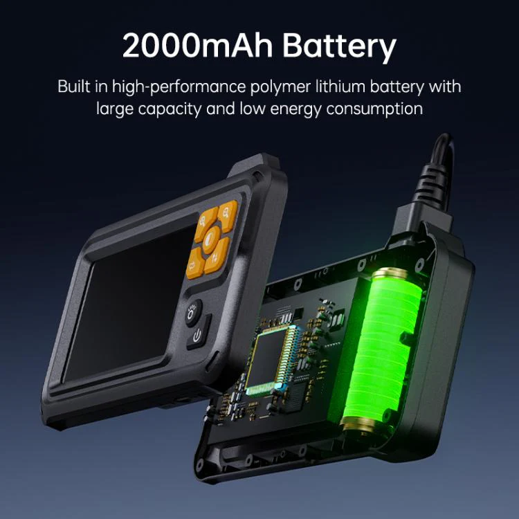 P100A 4.3 inch IPS HD Screen 8mm Industry Digital Endoscope, Type:1m Hard Cable Dual-lens - Image 5