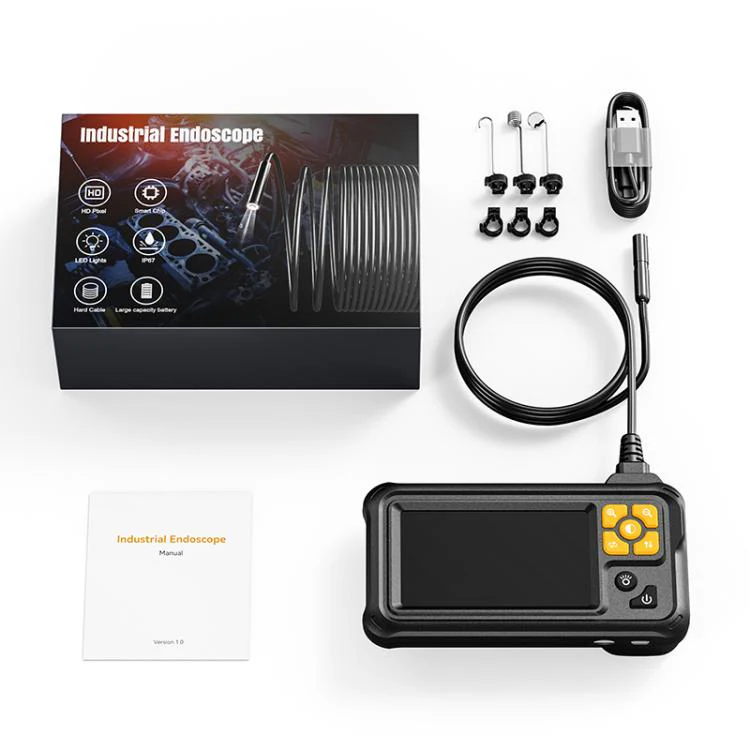 P100A 4.3 inch IPS HD Screen 8mm Industry Digital Endoscope, Type:1m Hard Cable Dual-lens - Image 9