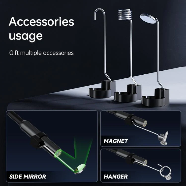 P100A 4.3 inch IPS HD Screen 8mm Industry Digital Endoscope, Type:5m Hard Cable Dual-lens - Image 7