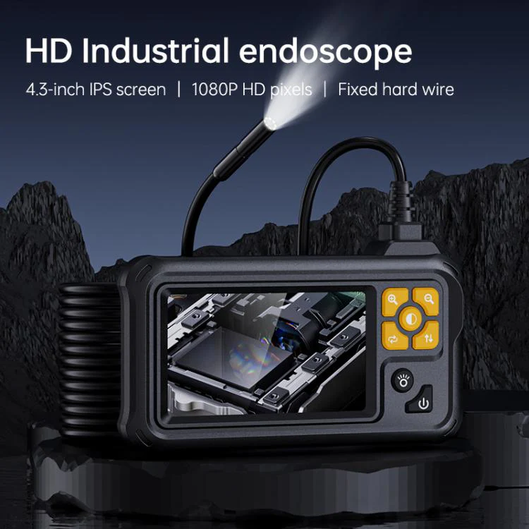 P100A 4.3 inch IPS HD Screen 8mm Industry Digital Endoscope, Type:5m Hard Cable Single-lens - Image 2