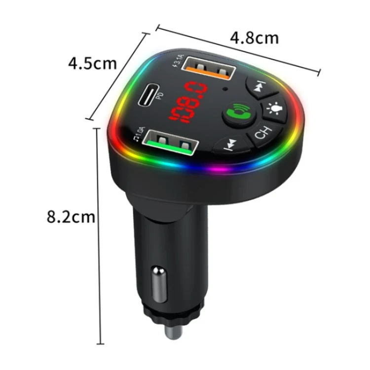 P25 Phone Dual USB Cigarette Lighter Charger Bluetooth Hands-Free Car Player - Image 6
