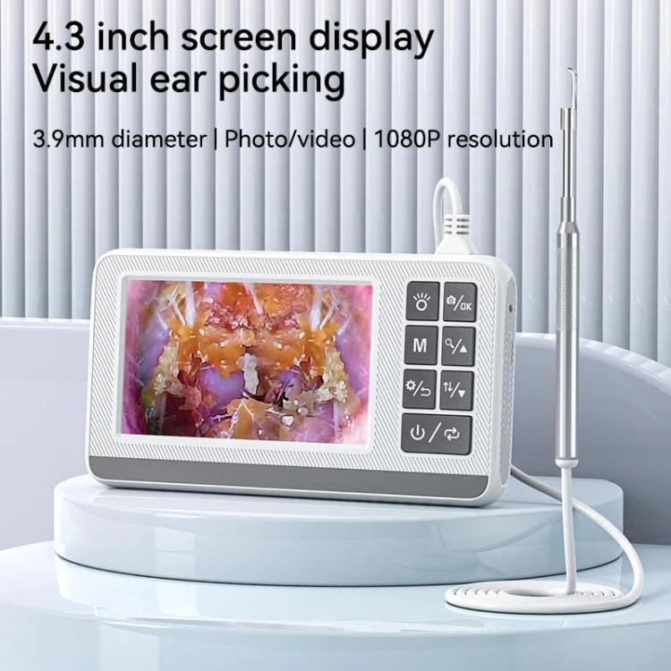 P60 4.3 inch IPS HD Screen Smart Visual Otoscope Ear Pick(White) - Image 3