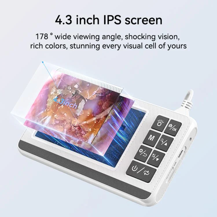 P60 4.3 inch IPS HD Screen Smart Visual Otoscope Ear Pick(White) - Image 4