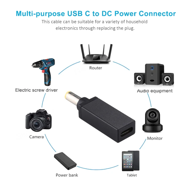 PD 18.5V-20V 5.5x1.7mm Male Adapter Connector(Black) - Image 6