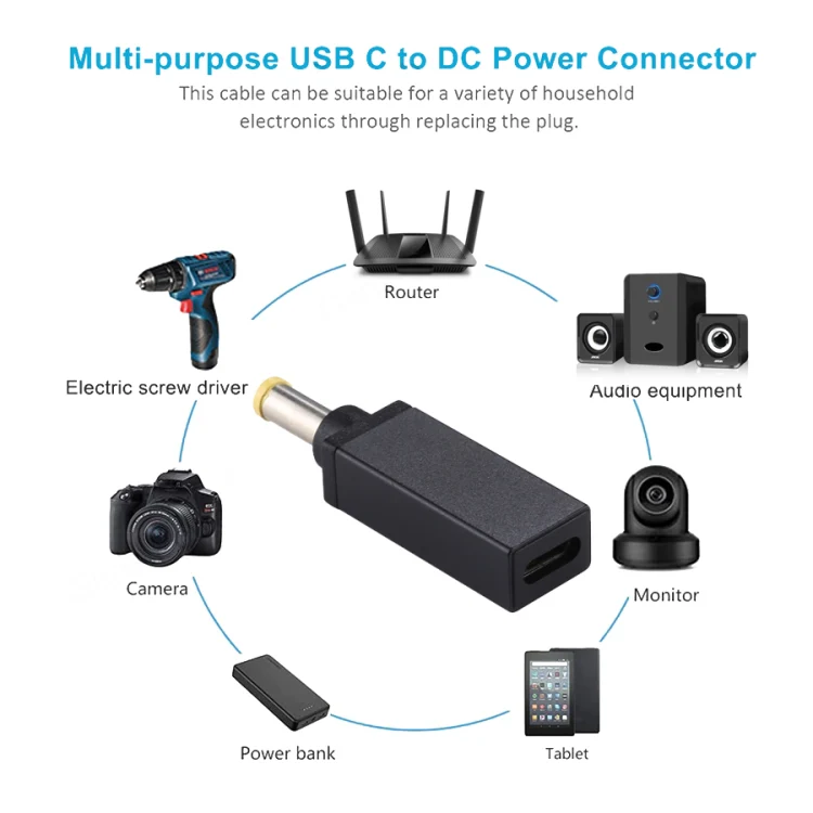 PD 19V 5.0x3.0mm Male Adapter Connector(Black) - Image 6