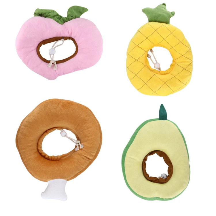 Pet Anti-bite Anti-Lick Ring Soft Cotton Cat Head Cover(Peach) - Image 2