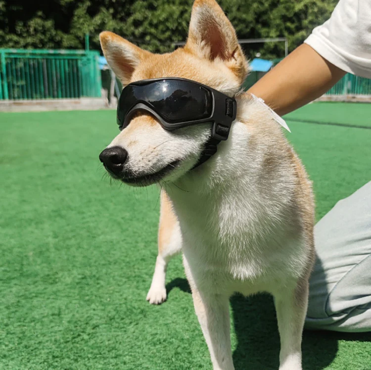 Pet Anti-UV Soft Frame Goggles Dog Sunglasses(Black) - Image 3