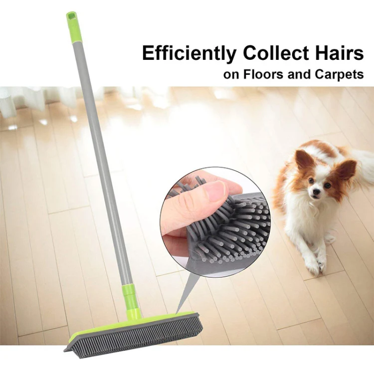 Pet Carpet Hair Removal Broom Scraping Dust-free Hand-washing Mop Rubber Floor Brush - Image 5