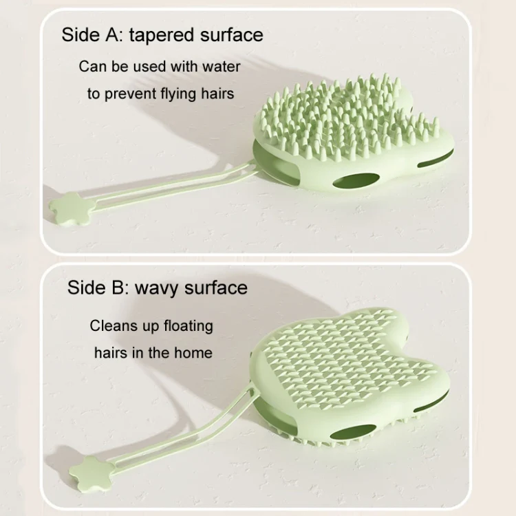 Pet Cleaning And Detangling Comb Cats And Dogs Bathing Brush, Color: Butterfly Yellow - Image 4