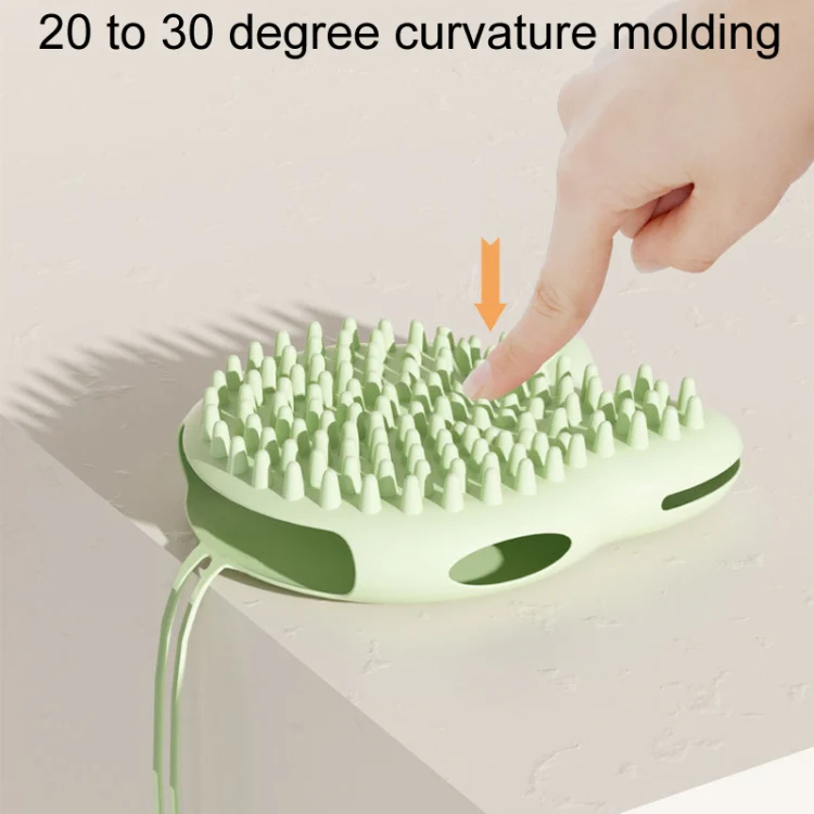 Pet Cleaning And Detangling Comb Cats And Dogs Bathing Brush, Color: Cats Ear Green - Image 5