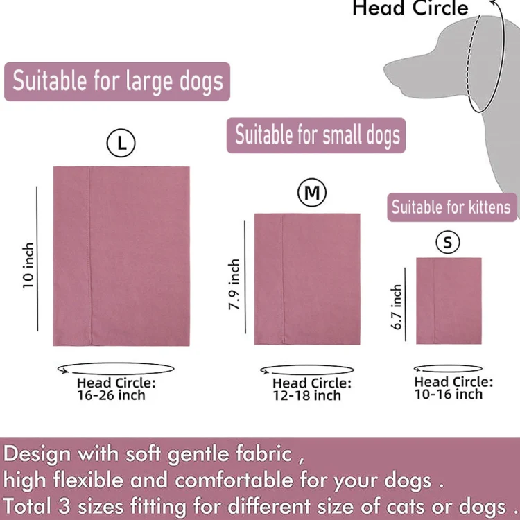 Pet Grooming Comfortable and Waterproof Earmuffs, Size: L(Purple) - Image 3