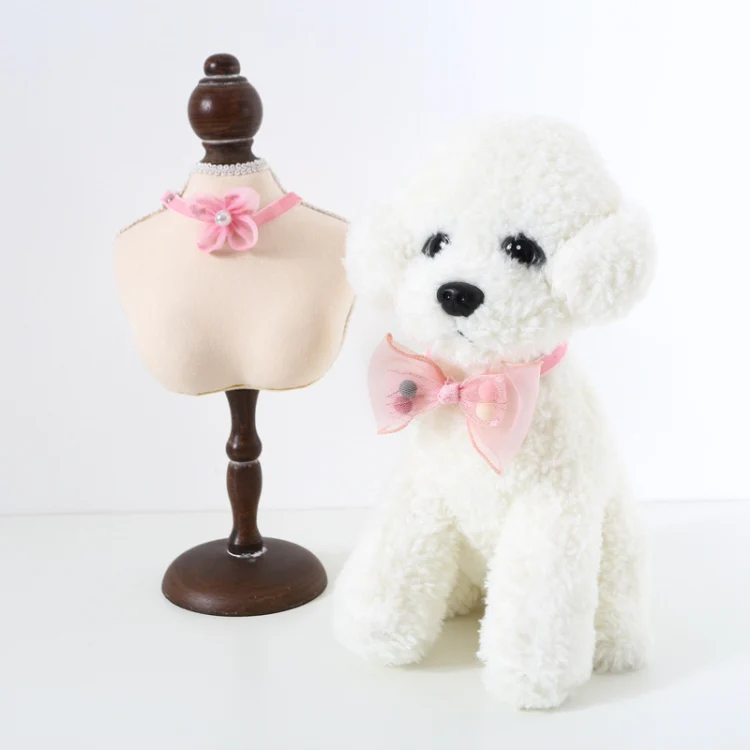Pet Handmade Adjustable Cat Dog Bow Tie Collar, Size:S 17-32cm, Style:Sequin Bowknot - Image 4