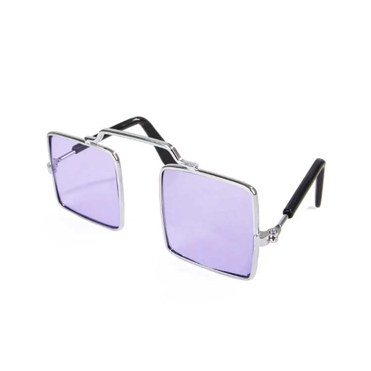 Pet Jewelry Cat Photo Funny Props Personality Glasses(Transparent Purple) - Image 2
