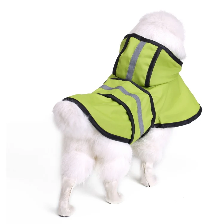 Pet Reflective Raincoat Large Dog Poncho, Size: L(Fluorescent Green) - Image 3