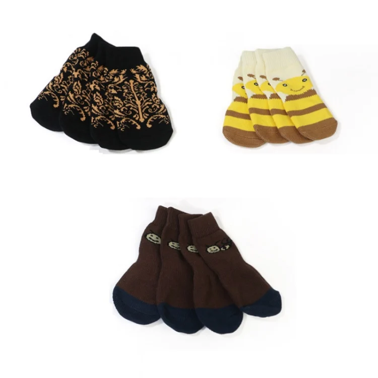 Pet Socks Cotton Anti-Scratch Breathable Foot Cover, Size: 4XL(Yellow Bee) - Image 4