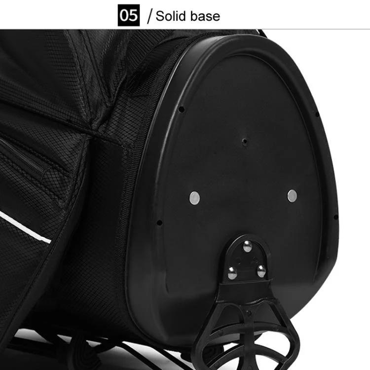 PGM QB147 Lightweight Protable Double Shoulder Golf Clubs Bag Unisex Holder Pack With 14 Slots For Poles(Black White) - Image 13