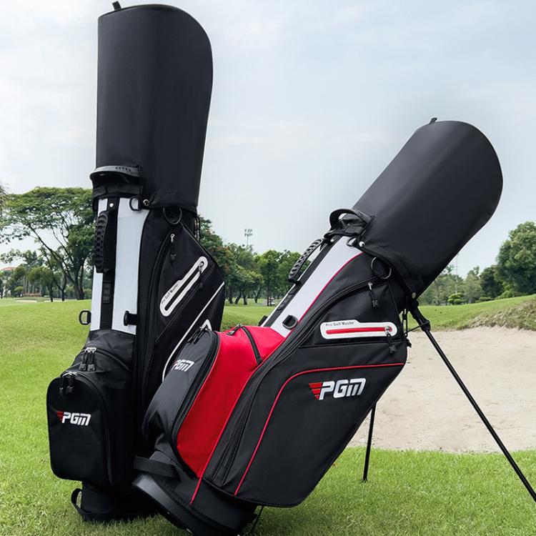 PGM QB147 Lightweight Protable Double Shoulder Golf Clubs Bag Unisex Holder Pack With 14 Slots For Poles(Black White) - Image 2