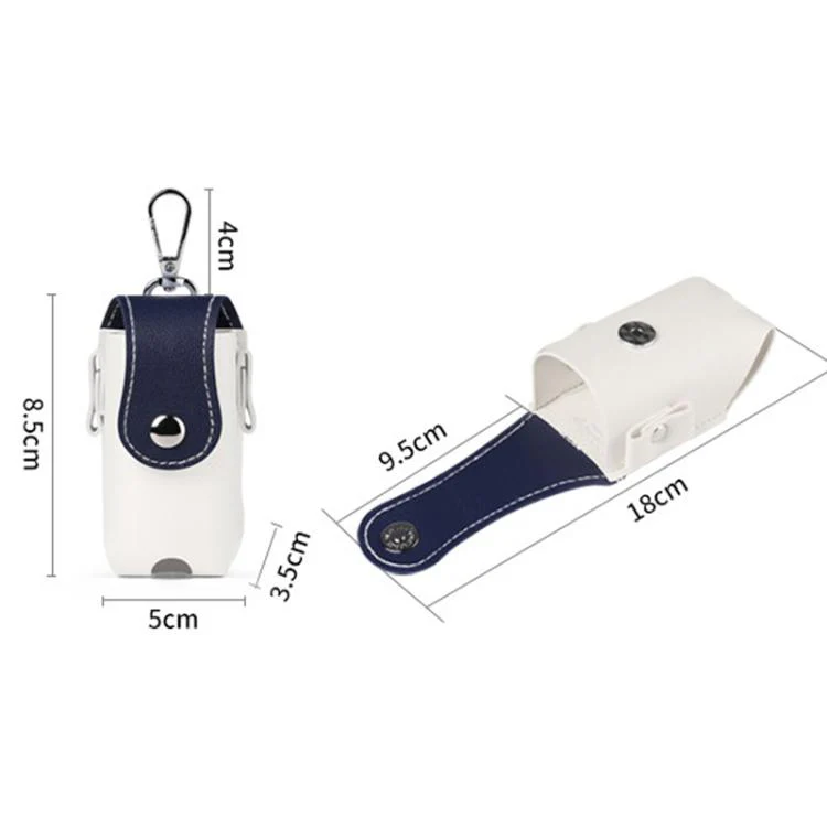 PGM QJ008 Unisex Portable Magnetic Closure Golf Ball Storage Belt Pouch(White Brown) - Image 3