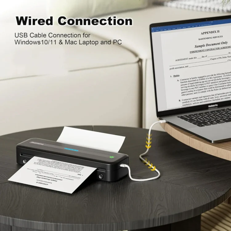 Phomemo M832 300dpi Wireless Thermal Portable Printer, Size: A4 Version(Black) - Image 7