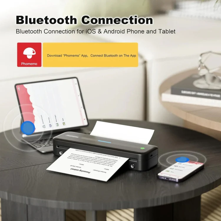 Phomemo M832 300dpi Wireless Thermal Portable Printer, Size: Letter Version(Gray) - Image 6