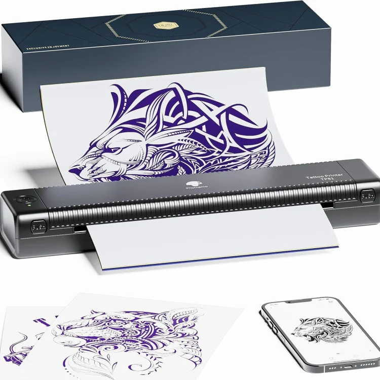 Phomemo TP81 A4 Wireless Thermal Printer Tattoo Template Printer(Black)