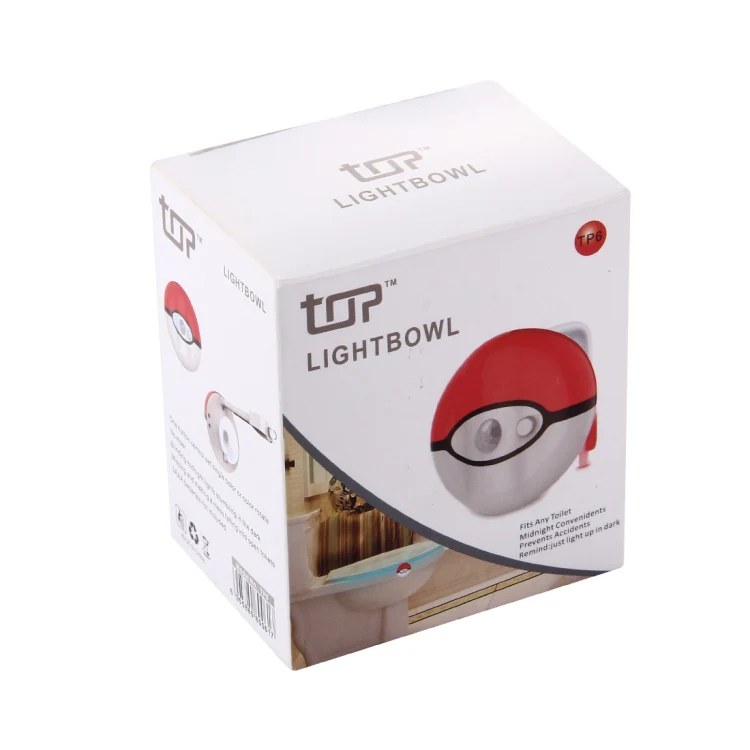 Pikachu Elf Ball Style Motion Activated Sensor Night Light, Detector for Home Toilet Bathroom Seat, Multi-mode 7 Color Light(Grey) - Image 5