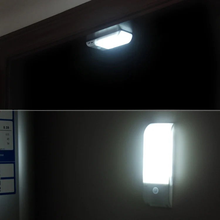 PIR Human Body Motion Sensor White Light LED Night Light, 1W 12 LEDs 240 LM USB Charging, Sensor Distance: 3m, DC 5V - Image 9