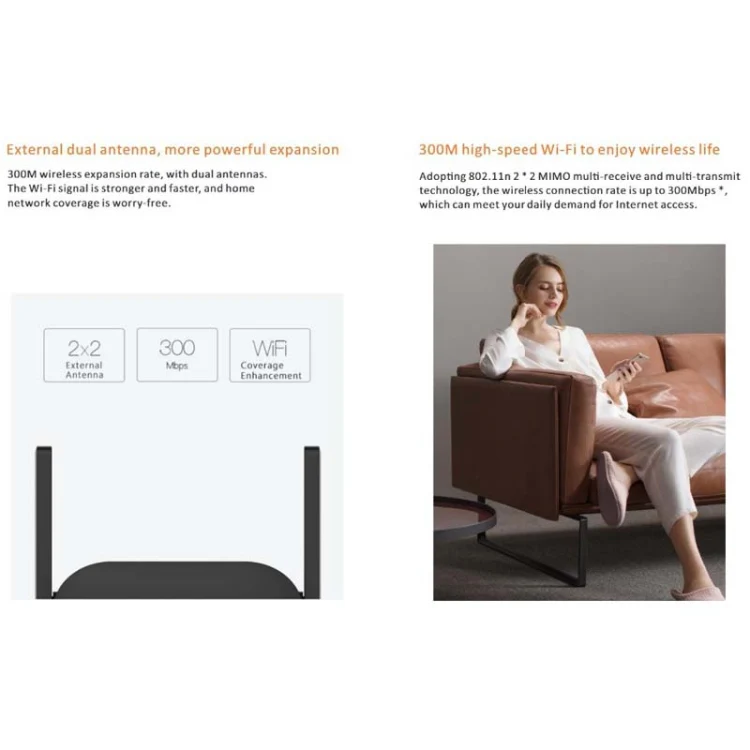 PIX-LINK WR22 300Mbps Wifi Wireless Signal Amplification Enhancement Extender, Plug Type:US Plug(White) - Image 8