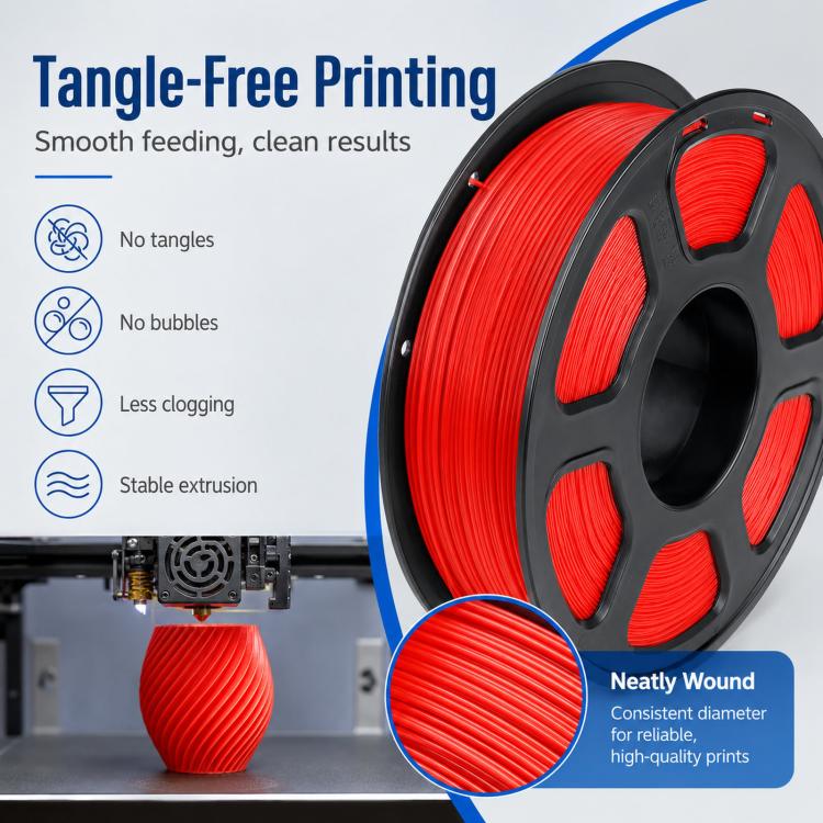 PLA 3D Printer Filament 1.75mm 1kg Spool Tangle-Free Eco-Friendly 3D Printing Material, Color: Grey - Image 4