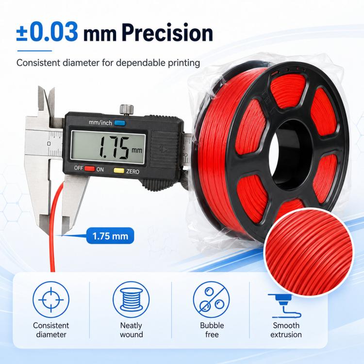 PLA 3D Printer Filament 1.75mm 1kg Spool Tangle-Free Eco-Friendly 3D Printing Material, Color: Grey - Image 5