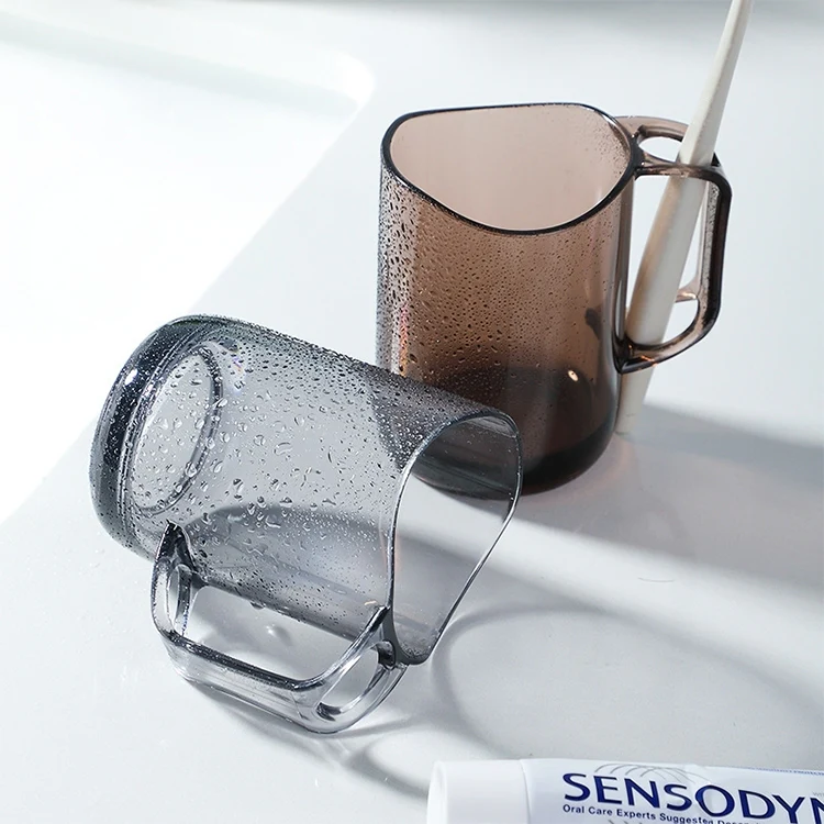 Plastic Transparent Acrylic Teeth Brushing Mouthwash Cup - Image 3
