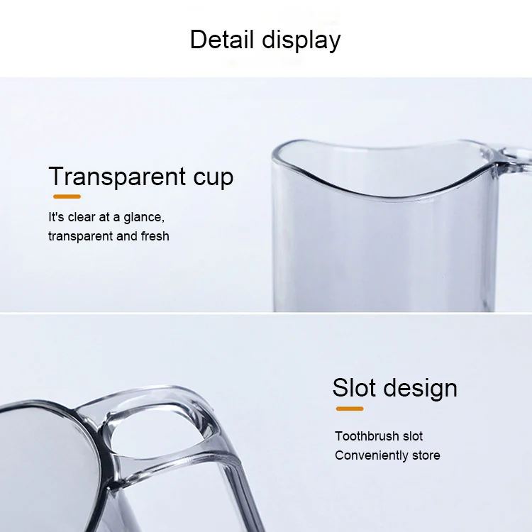 Plastic Transparent Acrylic Teeth Brushing Mouthwash Cup - Image 6