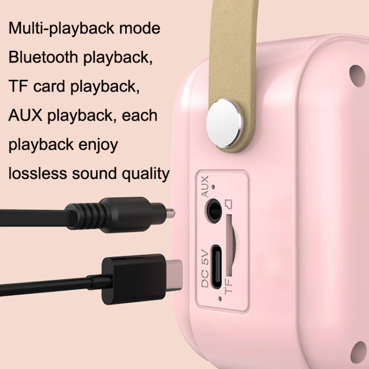 POLVCDG B152 Multi-Functional Small Family KTV Karaoke Microphone Sound Integration(Pink) - Image 5