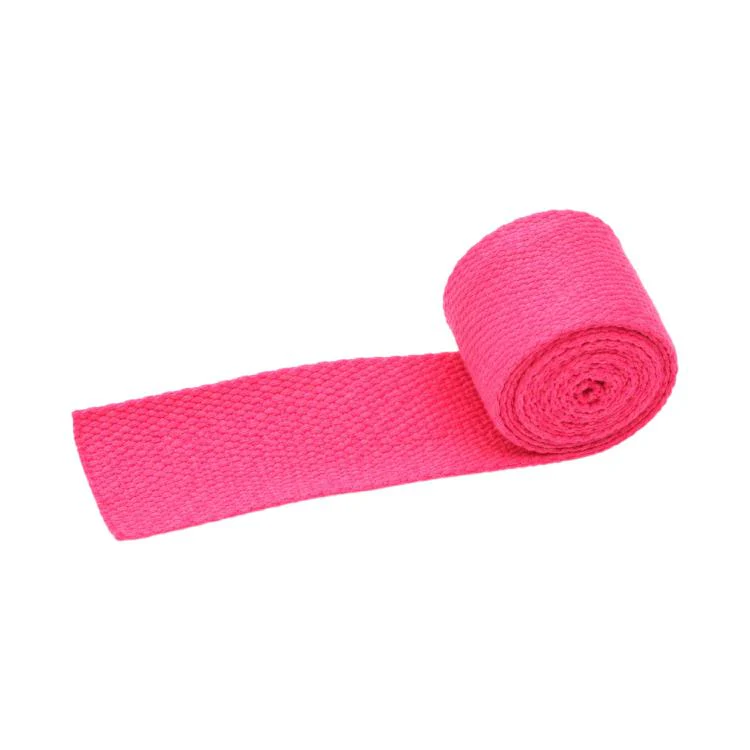 Polyester-Cotton Colorful Canvas Woven Band  50m, Width:3.8cm(Rose Red)