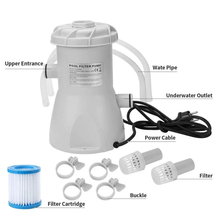 Pool Impurity Filter Pump Suitable For In-Ground Swimming Pools, Specification: 530gal US Plug - Image 2