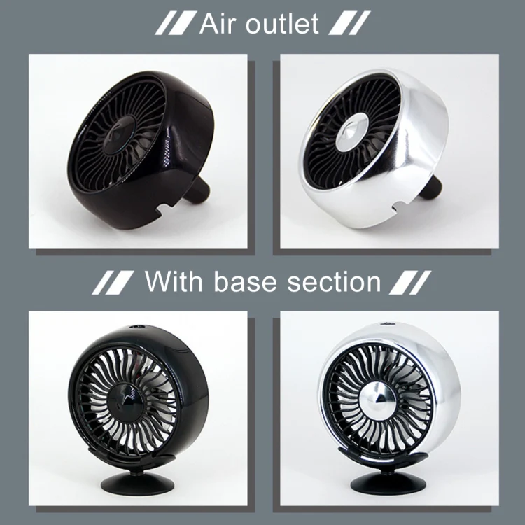 Portable Car Electric Cooling Fan with Base(Silver) - Image 10