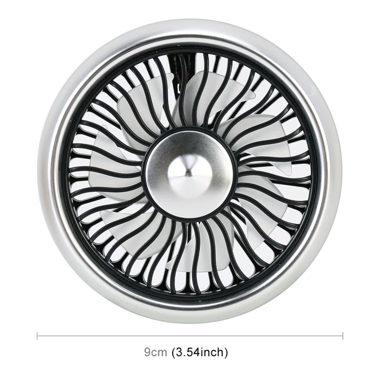 Portable Car Electric Cooling Fan with Base(Silver) - Image 3