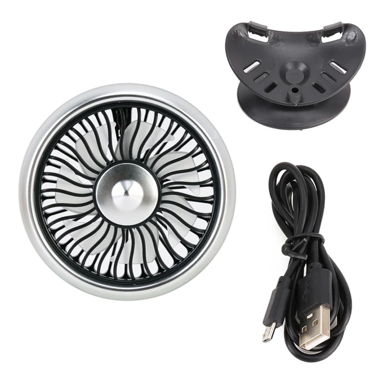 Portable Car Electric Cooling Fan with Base(Silver) - Image 8