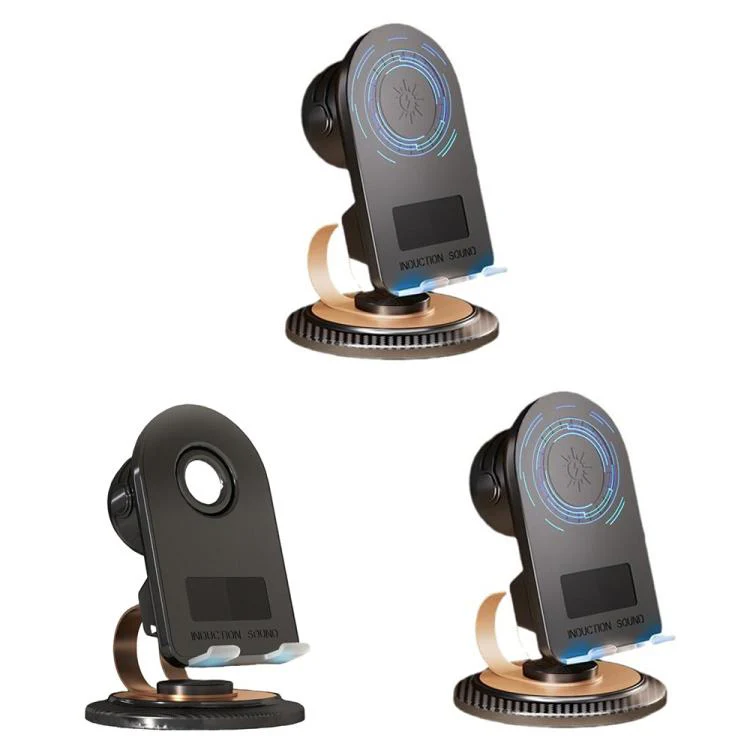 Portable Induction Bluetooth Speaker Rotating Mobile Phone Tablet Stand, Spec: Bass Diaphragm - Image 2