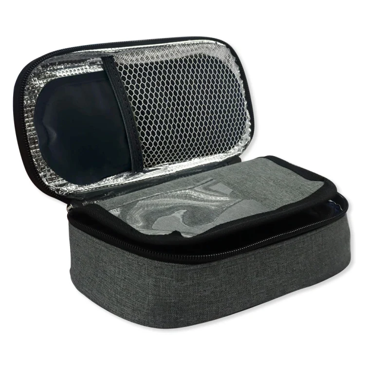 Portable Insulin Cooler Travel Package Insulin Care Bag(Grey) - Image 3