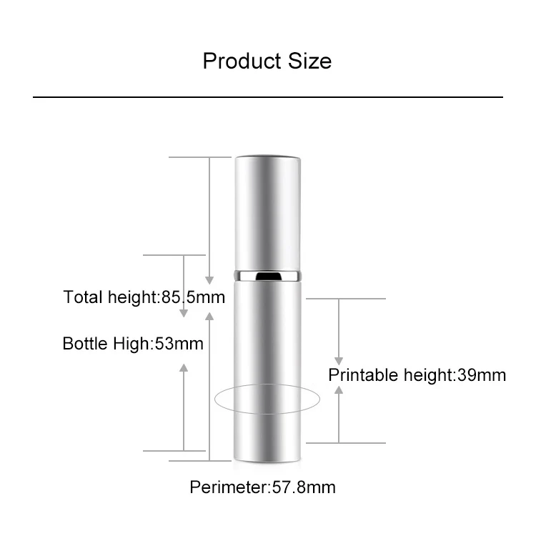 Portable Mini Refillable Glass Perfume Fine Mist Atomizers with Metallic Exterior, 5ml (Purple) - Image 5