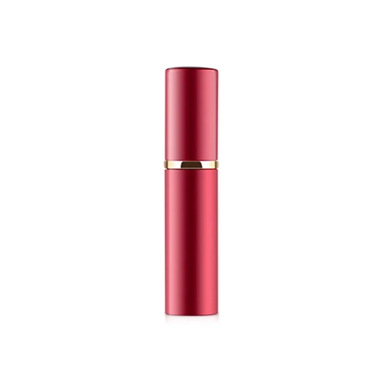 Portable Mini Refillable Glass Perfume Fine Mist Atomizers with Metallic Exterior, 5ml (Red)