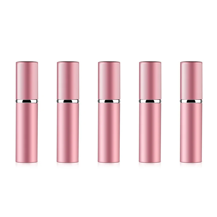 Portable Mini Refillable Glass Perfume Fine Mist Atomizers with Metallic Exterior, 5ml(Pink) - Image 2