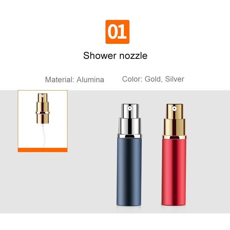 Portable Mini Refillable Glass Perfume Fine Mist Atomizers with Metallic Exterior, 5ml(Pink) - Image 3