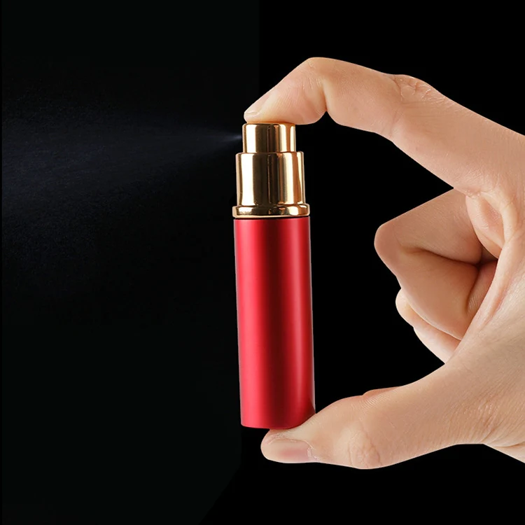 Portable Mini Refillable Glass Perfume Fine Mist Atomizers with Metallic Exterior, 5ml(Pink) - Image 6