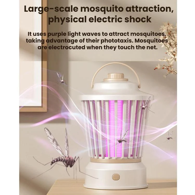 Portable Mosquito-Killing Night Light For Home And Outdoor Use, Color: Gray-purple Straight Plug - Image 4