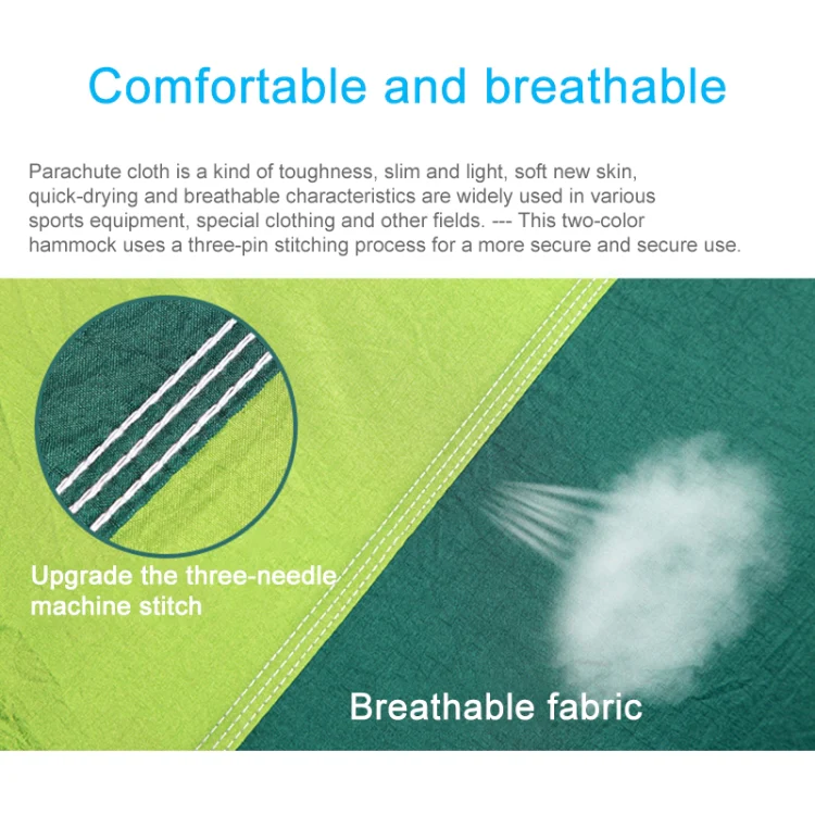 Portable Outdoor Parachute Hammock with Mosquito Nets (Army Green) - Image 8