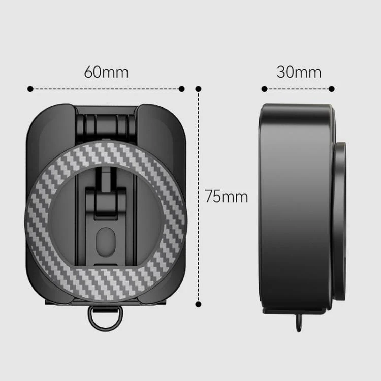 Portable Rotatable Foldable Desktop Magnetic Phone Holder(Black) - Image 11
