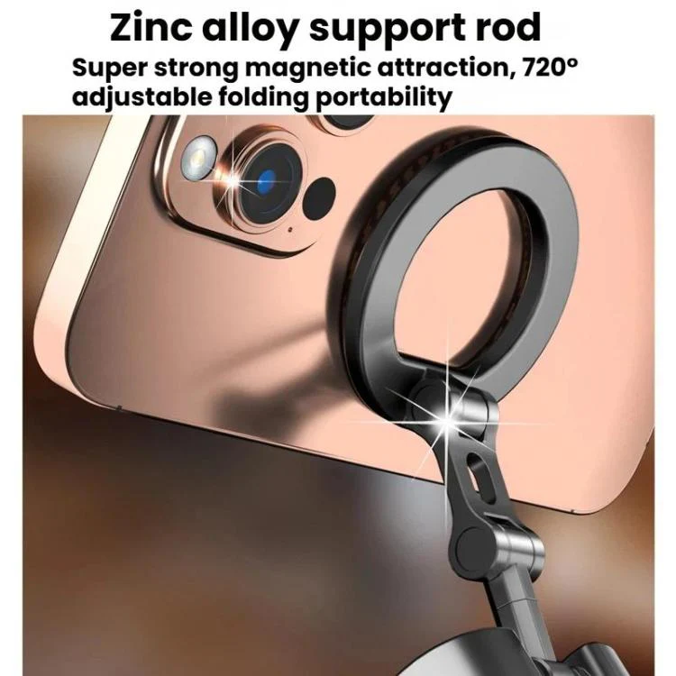 Portable Rotatable Foldable Desktop Magnetic Phone Holder(Black) - Image 7