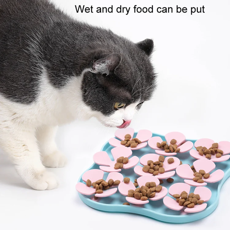 Portable Silicone Cats And Dogs Licking Bowl Multifunctional Anti-Choking Food Mat(Peacock Blue+Pink) - Image 6